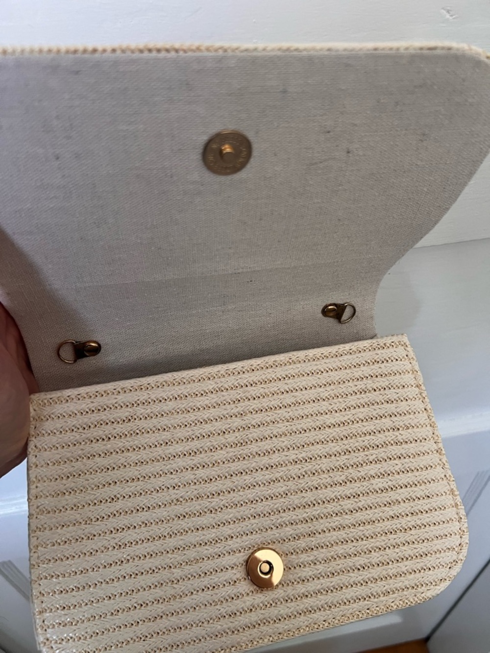 NWOT Rattan-Look Handbag - Picture 4 of 5